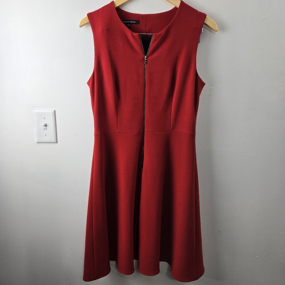 Judith & Charles Red Fit and Flare Dress